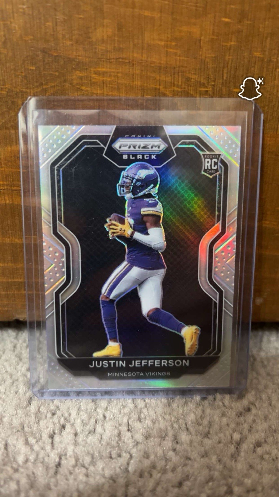 Justin Jefferson 2020 Panini Chronicles Prizm Black Football Silver Rookie #PB-9