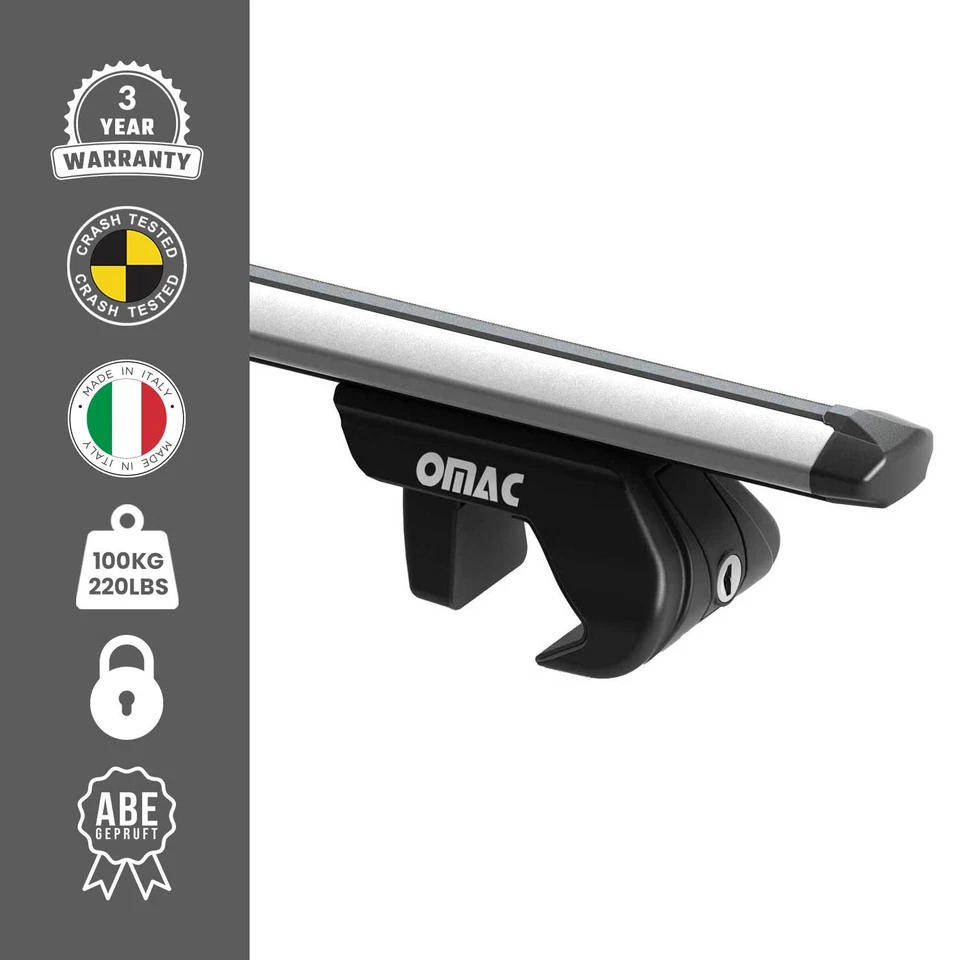 2 piezas barras transversales plateadas para portaequipajes Volvo V50 2004-2012 Foto 4 de 4