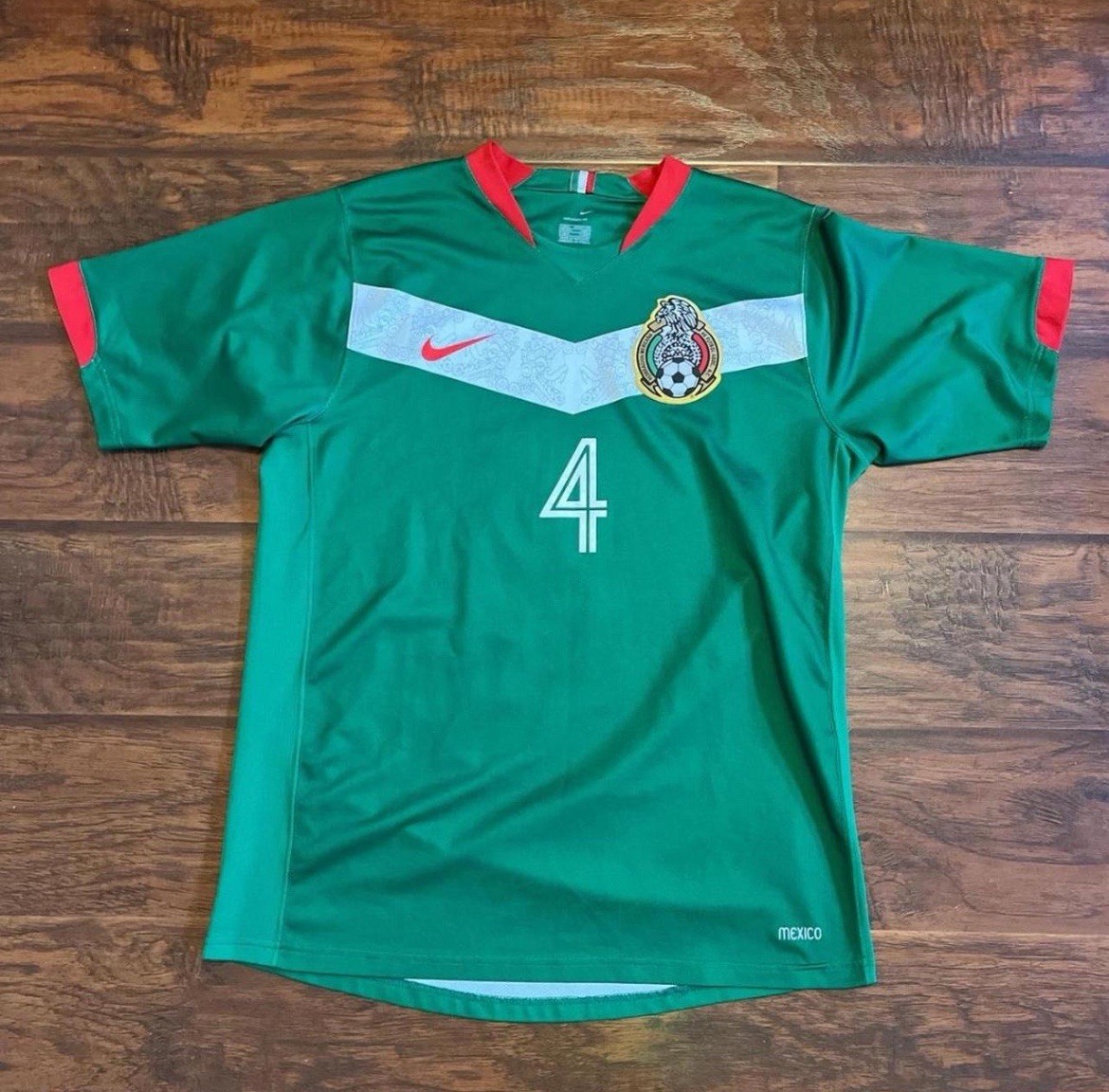 Nike Mexico 2006 World Cup Jersey Rafa Marquez #4 Excellent Copa Del Mundo
