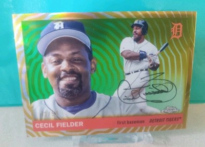 2025 Topps Chrome Platinum Cecil Fielder Gold Vibrations Refractor /50