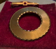 Vintage Scarf Ring Clip &Pin LIEBA USA Gold Tone Fashion Jewelry Signed