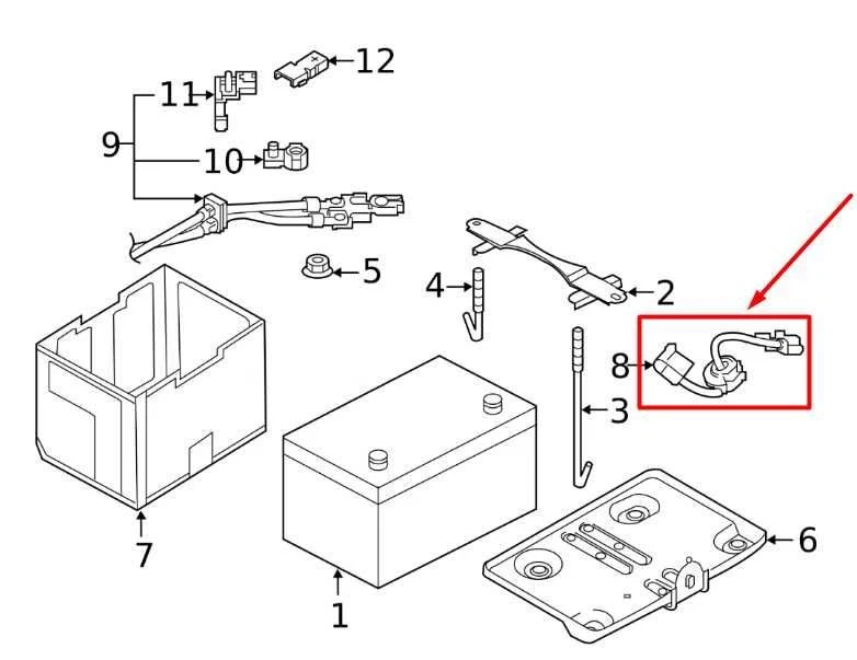 Cable de tierra de batería negativo Infiniti QX50 2014-2017 24080-JK60A OEM Foto 2 de 4