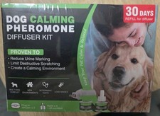 Dog Calming Pheromone Diffuser Kit for Dog Anxiety / 2 Diffusers 4 Refills