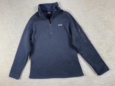 Patagonia Sweater Boys 10 Blue Better Sweater Quarter Zip Fleece Pullover