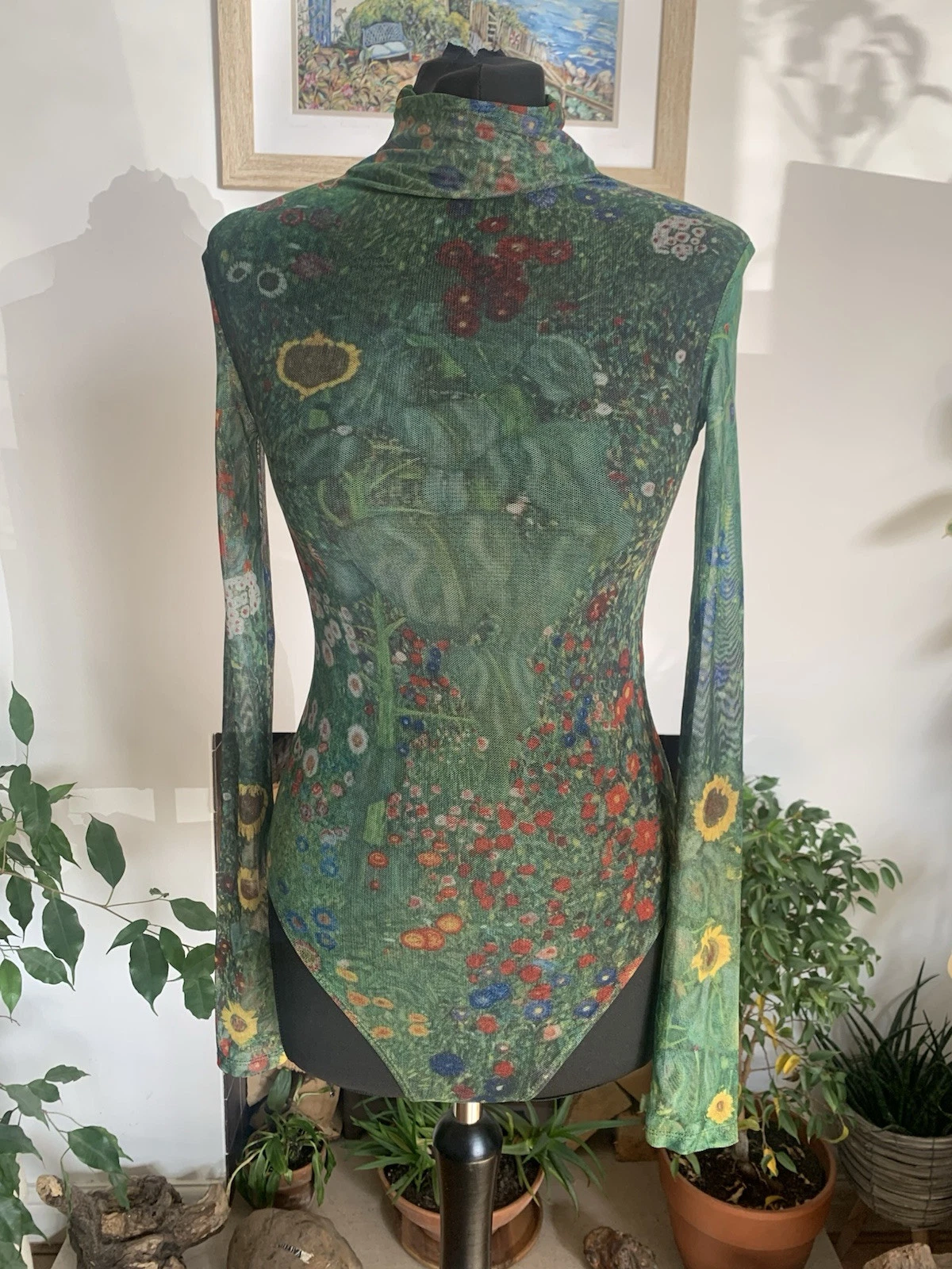 Zara Gustav Klimt Farm Garden Sunflowers Bodysuit Mesh Top Bloggers Fav Floral
Opens in a new window