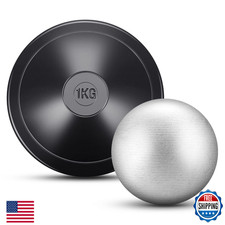 Deekin 2 Pcs Shot Put  Discus Set - 1kg Rubber Ball for School Track  Field