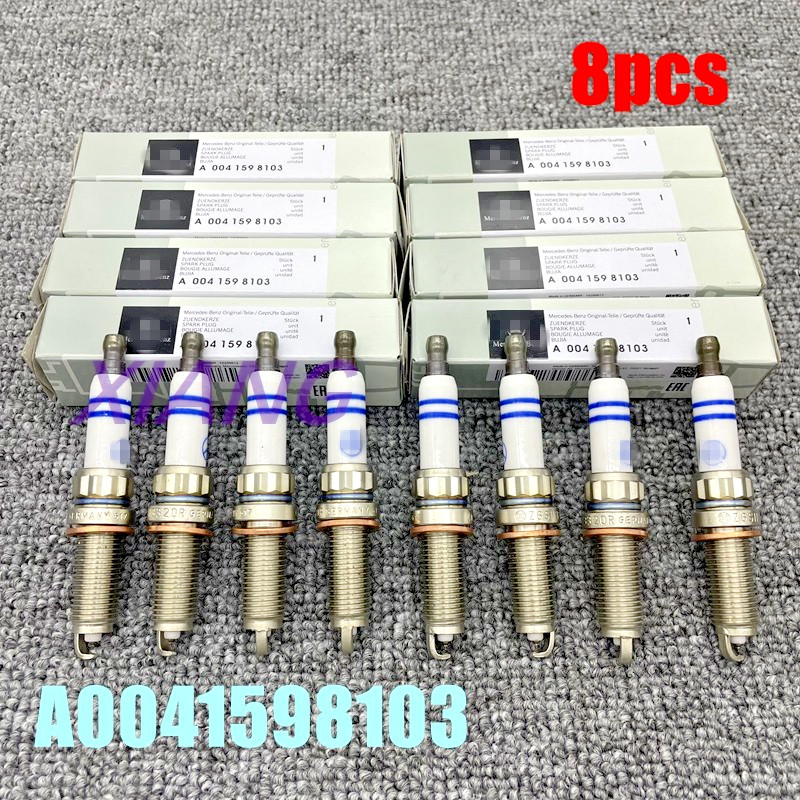New 8pcs Spark Plugs A0041598103 For Mercedes W166 R172 W204 W207 W212 W216
