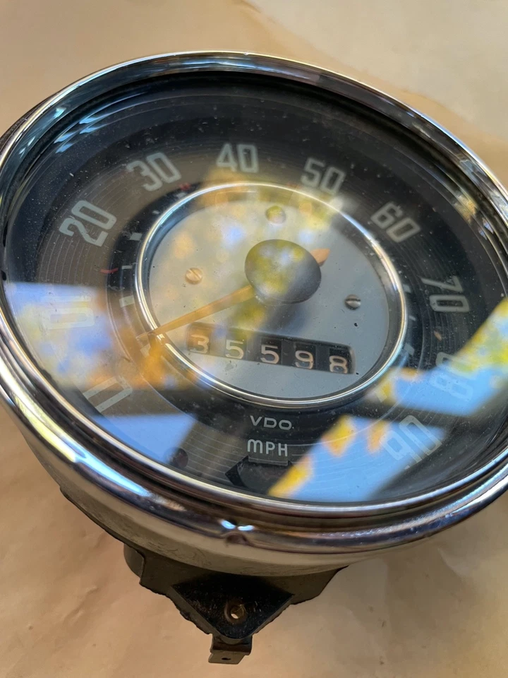 Velocímetro VW Beetle, 1967-abajo Volkswagen VDO. Speedo. Probado, ¡bueno! Foto 2 de 4