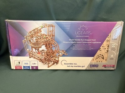 UGEARS Model Marble Run Stepped Hoist Wooden DIY Model Kit 355 Parts NEW SEALED