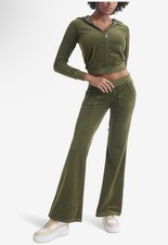 Y2K Juicy Couture Track Pant Snap Pocket green velour size: XL