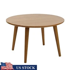 Cherry Wood Coffee Table Modern Tri-Pod Indoor Furniture 28in Diameter New