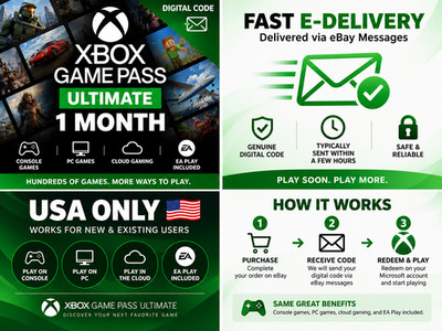 Xbox Game Pass Ultimate 1 Month Membership XGPU USA NEW & Existing Users