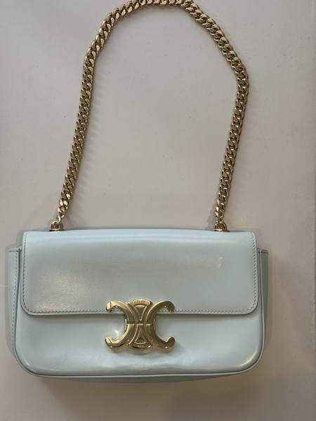 CELINE CHAIN SHOULDER BAG CLAUDE (TRIOMPHE) IN JADE
