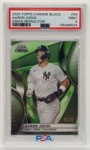 2025 Topps Chrome Black Aaron Judge /99 Yankees PSA 9