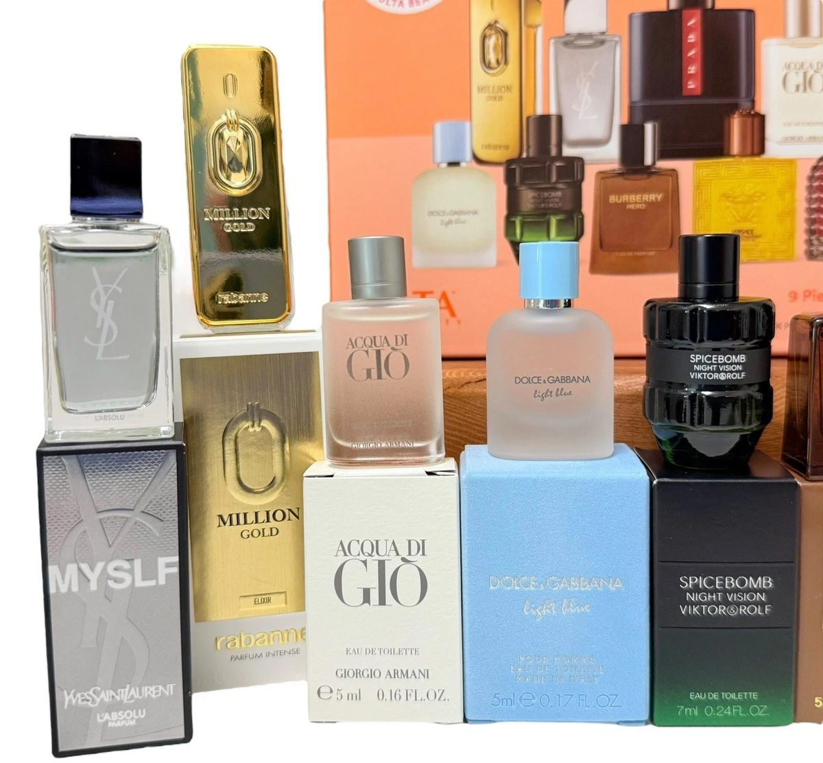 ULTA 2025 Mens MINI Cologne Holiday Signature Set For Him 9pc