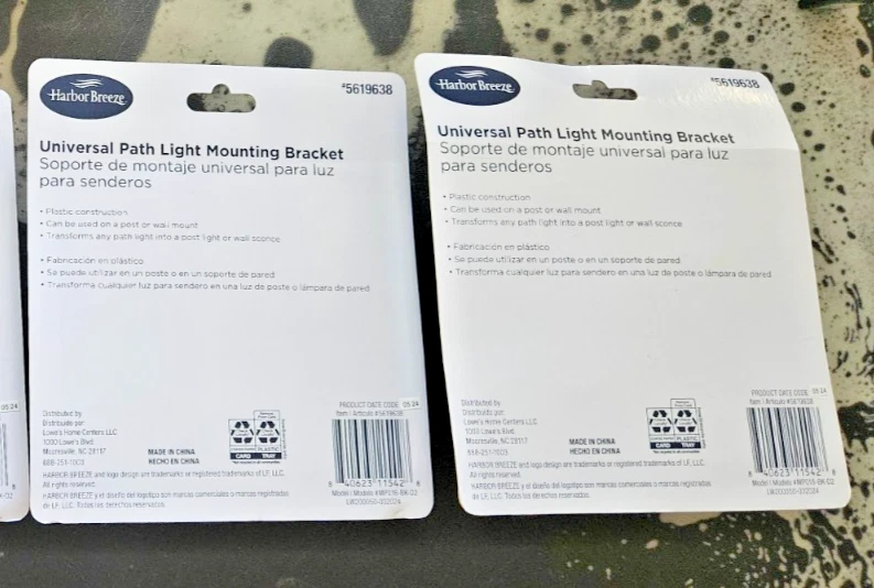 Harbor Breeze 2 шт. черный монтажный кронштейн упаковка 2 шт. - Изображение 2 из 2