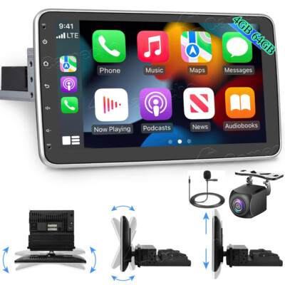 64GB 10.1'' 1DIN Android 13 Carplay Autoradio mit GPS Navi Bluetooth WiFi+Kamera
