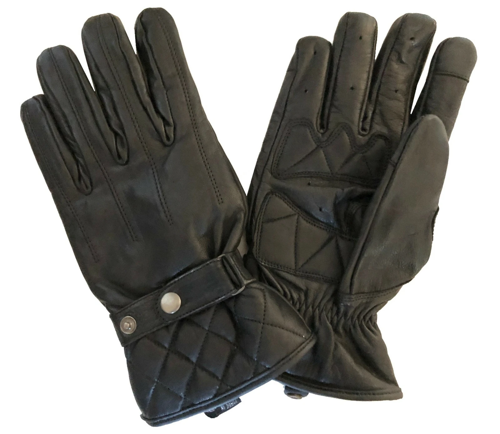 PREMIUM DESIGNER STYLE LEATHER WINTER DRIVING INSULATED GLOVES ADJUSTABLE -UVAP