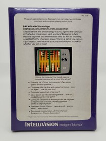Intellivision Boxed Video Game Cartridge - Backgammon - CIB New Sealed