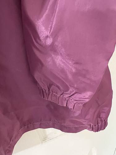 Vintage 80's GIRLS Nike Nylon Track Suit Jacket/Pants SZ L PINK/PURPLE HOODED - Picture 7 of 10