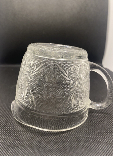 Anchor Hocking Glass Sandwich Creamer Vintage Cream Pitcher Depression Textured - Picture 7 of 8