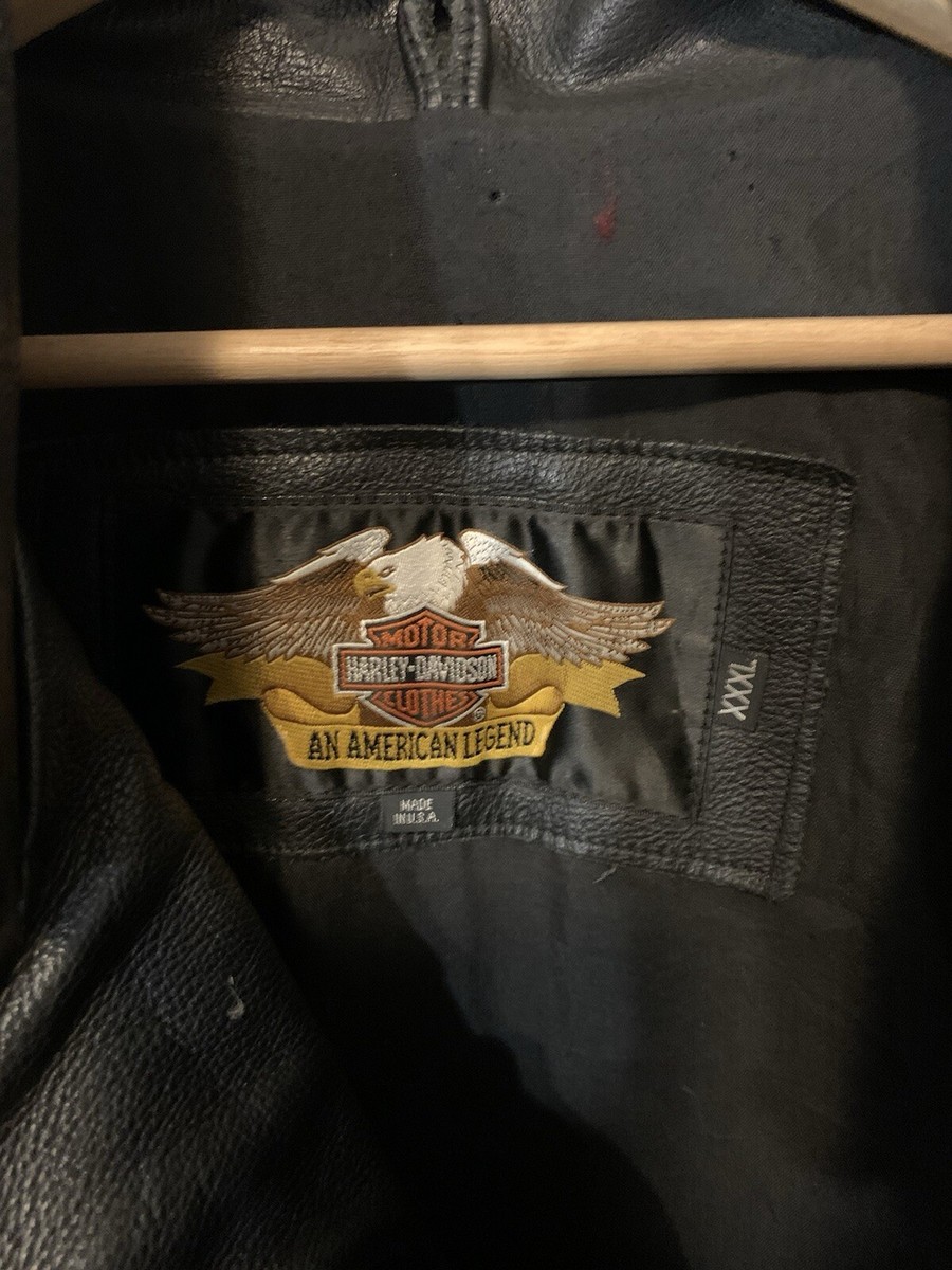 Vintage Harley Davidson Mens Sz 3XL Classic Black Leather Vintage Harley Davidson Mens Sz 3XL Classic Black Leather