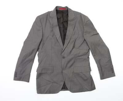 Burton Herren Anzugjacke grau Polyestermischung Größe 36