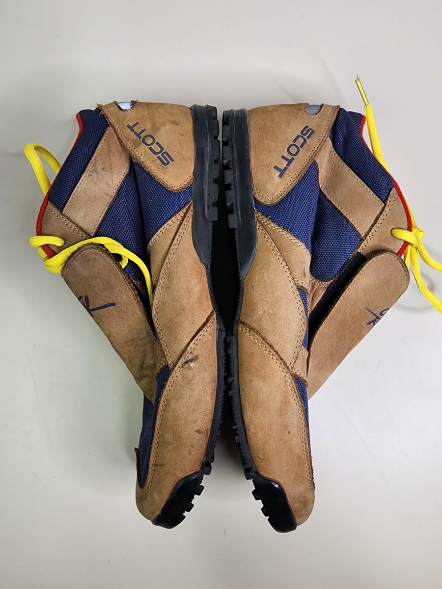 Vtg scott mens 12.5 -over rock- mountain cycling shoes suede  display picture 2