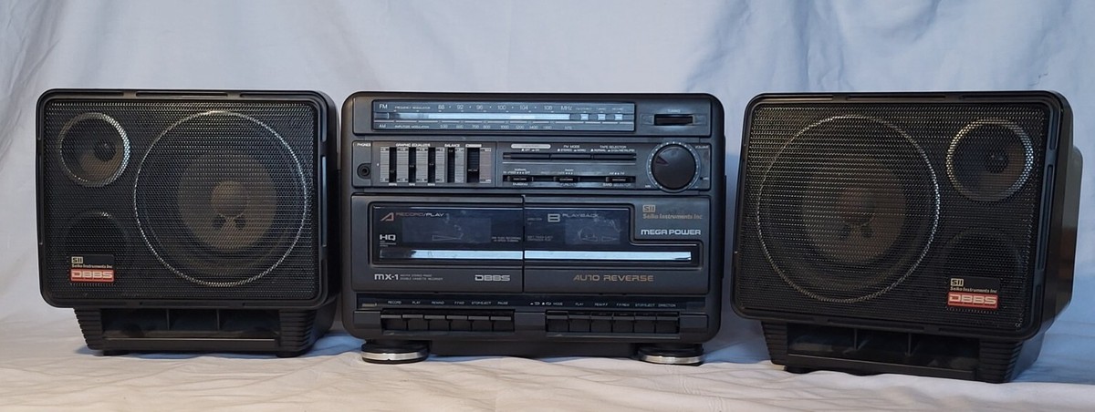 Seiko Instruments MX-1 Portable Dual Cassette Radio Boombox System