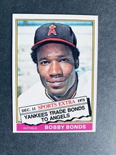 1976 Topps Baseball Bobby Bonds California Angels Card #380T..