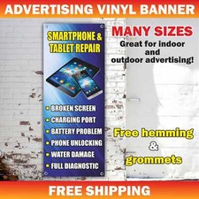 SMARTPHONE TABLET REPAIR Advertising Banner Vinyl Mesh Sign cell phone service