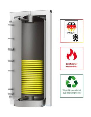 Solarbayer 800 Liter Schichtleit Pufferspeicher SLS-800-S 1 Wärmetauscher