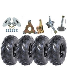 6" ATV 145/70-6 Tire Rim Wheels 3 Stud Spindle Hubs for Go kart Quad 50cc-125cc