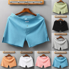 Men Cotton Loose Boxer Briefs Pouch Underwear Shorts Trunks Panties Underpants