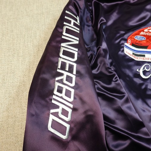 Vintage Ford Motorsport Jacket XL Purple Coors Motorcraft Thunderbird B. Elliott - Picture 18 of 23