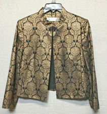 Tahari Arthur S Levine Blazer Gold Metallic Lined