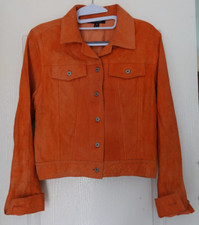 Vintage Karen Kane Orange Suede Western Jacket M