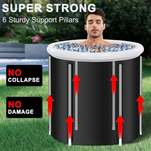 Portable Ice Bath Tub for Athletes Cold Water Therapy Hot Tub Folding Bathtub AU - Picture 4 of 15