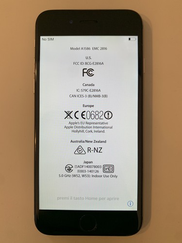 Apple iPhone 6 A1586 (Grey, 16GB) Si Accende - Venduto Come Parti Di Ricambio - Foto 13 di 14