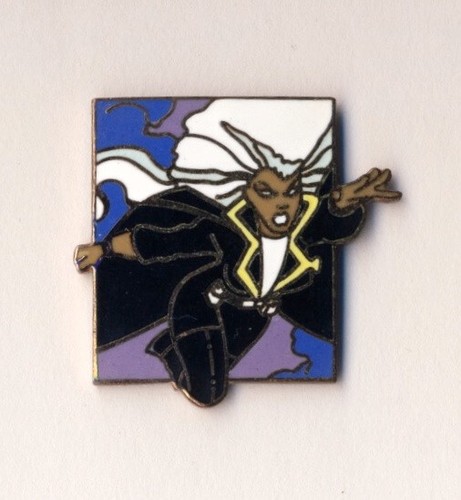 1989 PLANET STUDIOS Marvel STORM Art Adams CLOISONNE PIN #049 REDDISH Back MINT