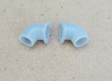 1 PAIR 3D RESIN PRINTED 1/25 BULL HORN FENDER EXIT HEADER COLLECTOR .225" OD