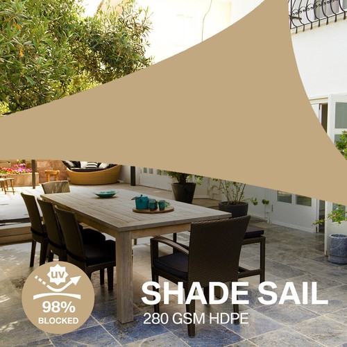Waterproof Shade Sail Patio Awning Outdoor Garden Pool Sun Canopy Shelter Cover - Picture 129 of 606