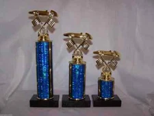 3 Pinewood Derby Trophies First -Second -Third -Free Engraving!!!