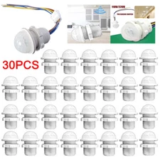 30Pcs PIR Infrared Motion Sensor Detector Smart Switch Lamp Switch Auto 110V220V