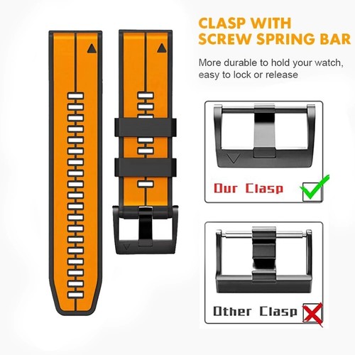 For Garmin Fenix 6 / 6 Pro 6X 7 Strap Silicone Fitness Quick Release Sports Band - Picture 51 of 72