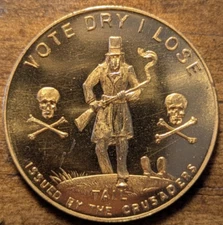 Cleveland, Ohio OH Crusaders Anti Prohibition Temperance Skulls Beer Mug Token