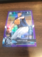 TANNER DODSON 2018 BOWMAN DRAFT CARD BDC-78 RAYS (FIRST PURPLE PROSPECT) SP/250