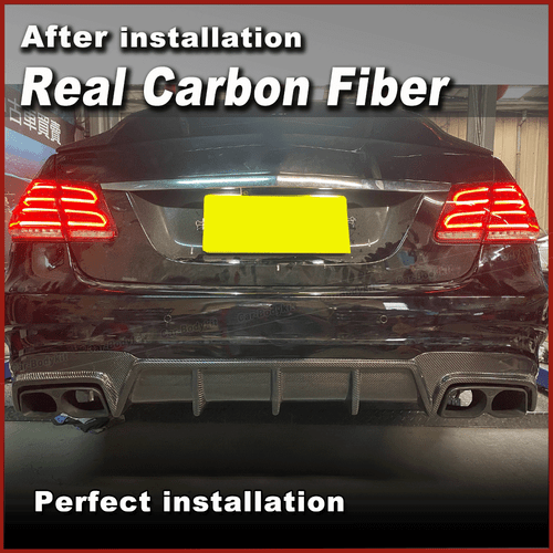 Se adapta a Mercedes W212 E250 E350 E63AMG carbono difusor trasero difusor parte trasera - Imagen 2 de 12