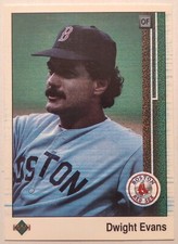 1989 Upper Deck Dwight Evans #366 Boston Red Sox MAJOR ERROR CARD 💥L👀K!💥