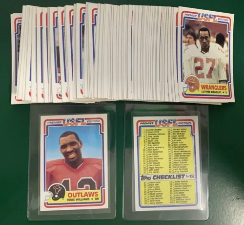 1984 Topps USFL singles - stars, commons, rookies, Hall of Famers